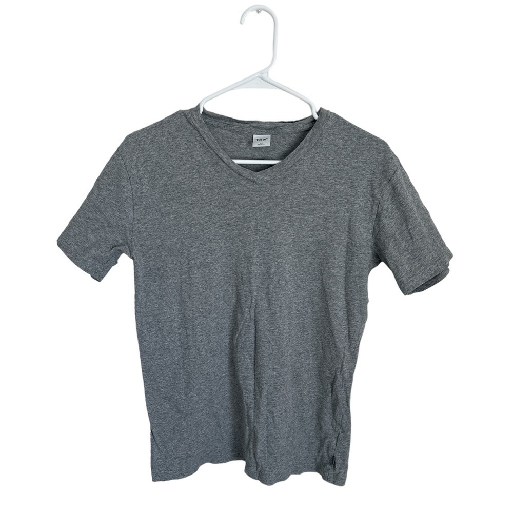 Aritzia TNA V Neck Classic Grey Tee Size 2XS XXS Oversized